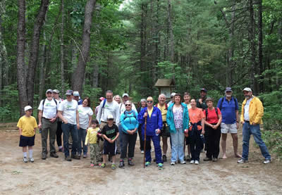 Group shot of rail trail walkers